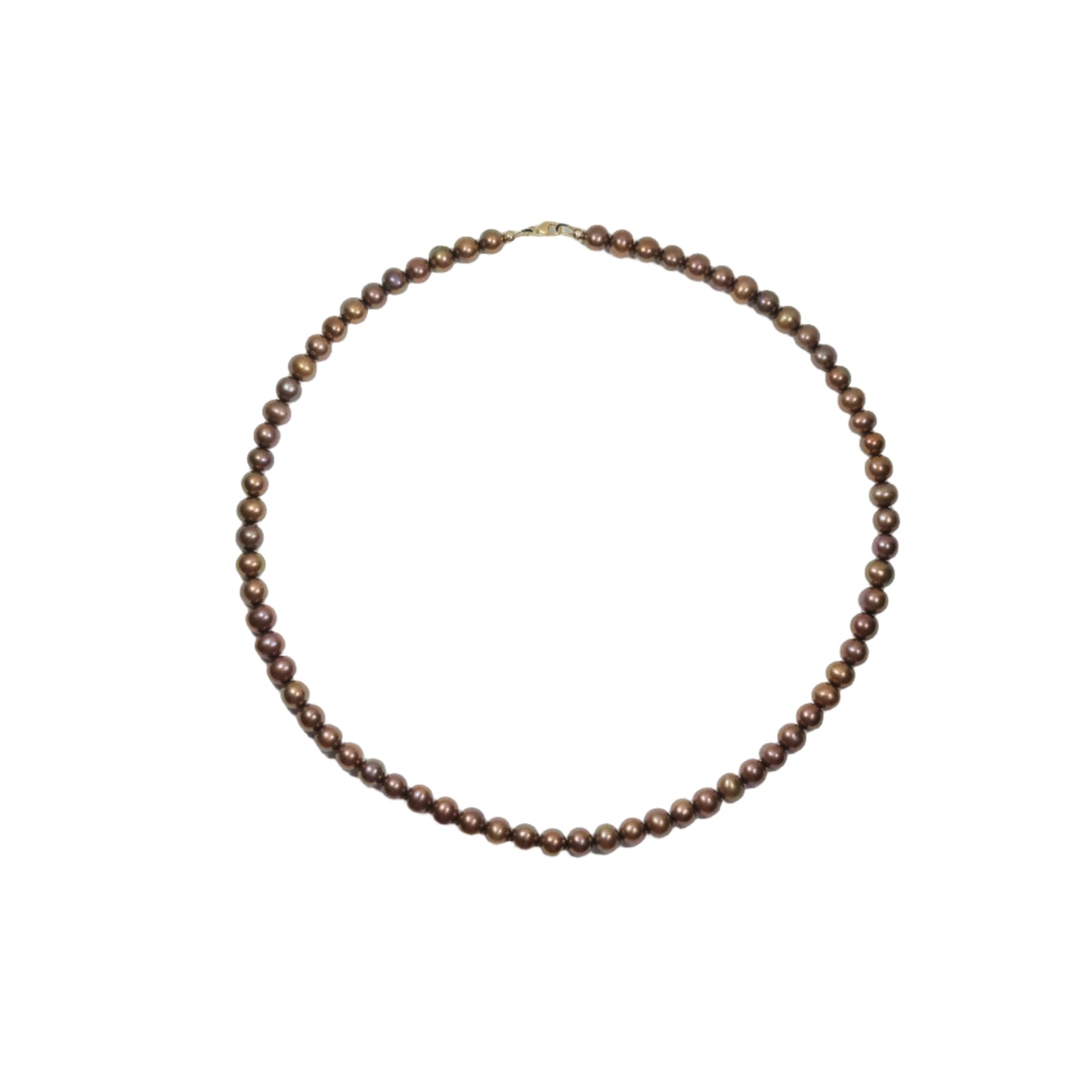 Chocolate Freshwater Pearl Full Strand Necklace 19"