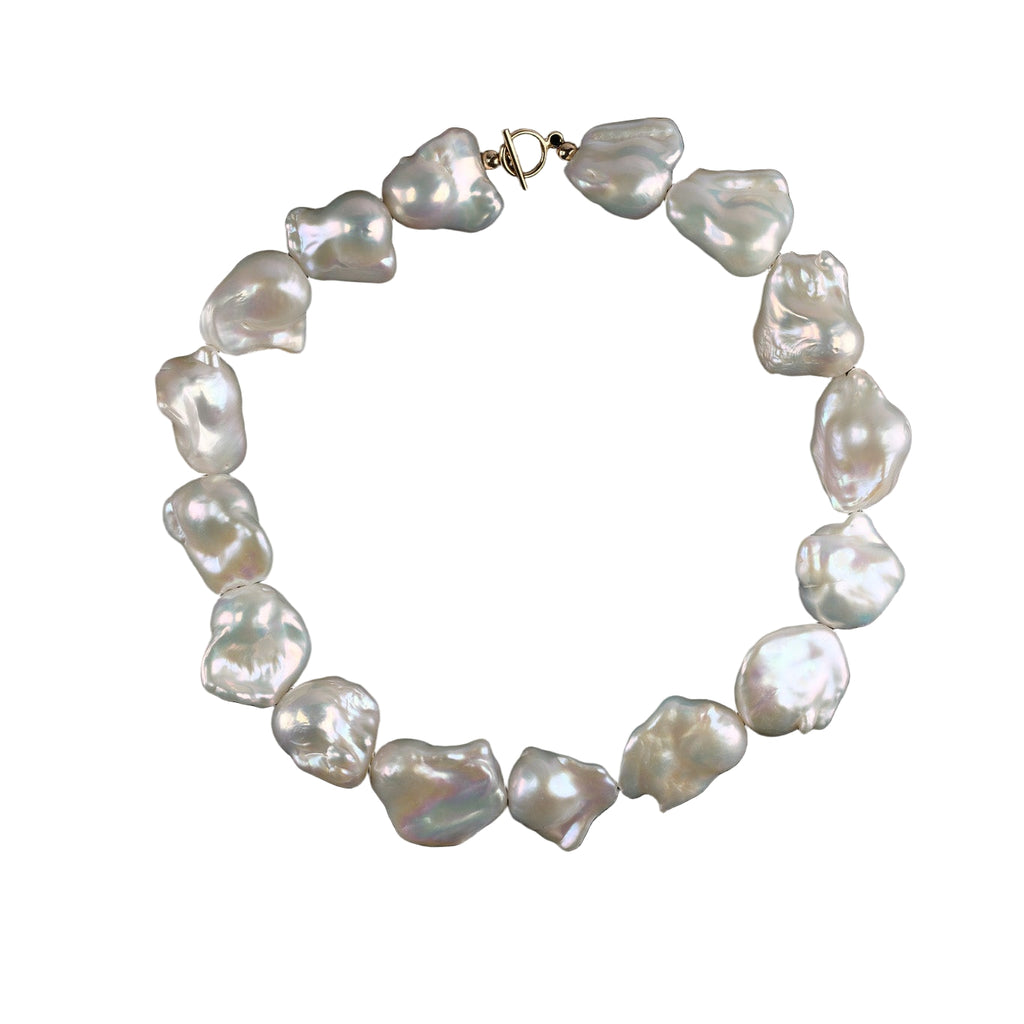 The Essential Halo Flameball Baroque Pearl Statement Choker Necklace