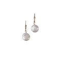 The Sadé Coin Pearl Leverback Huggie Earrings