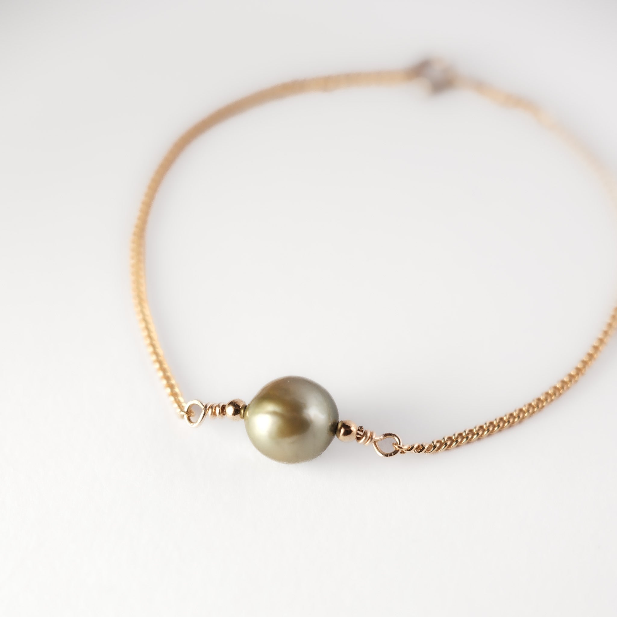 Floating Pistachio Tahitian Pearl Bracelet