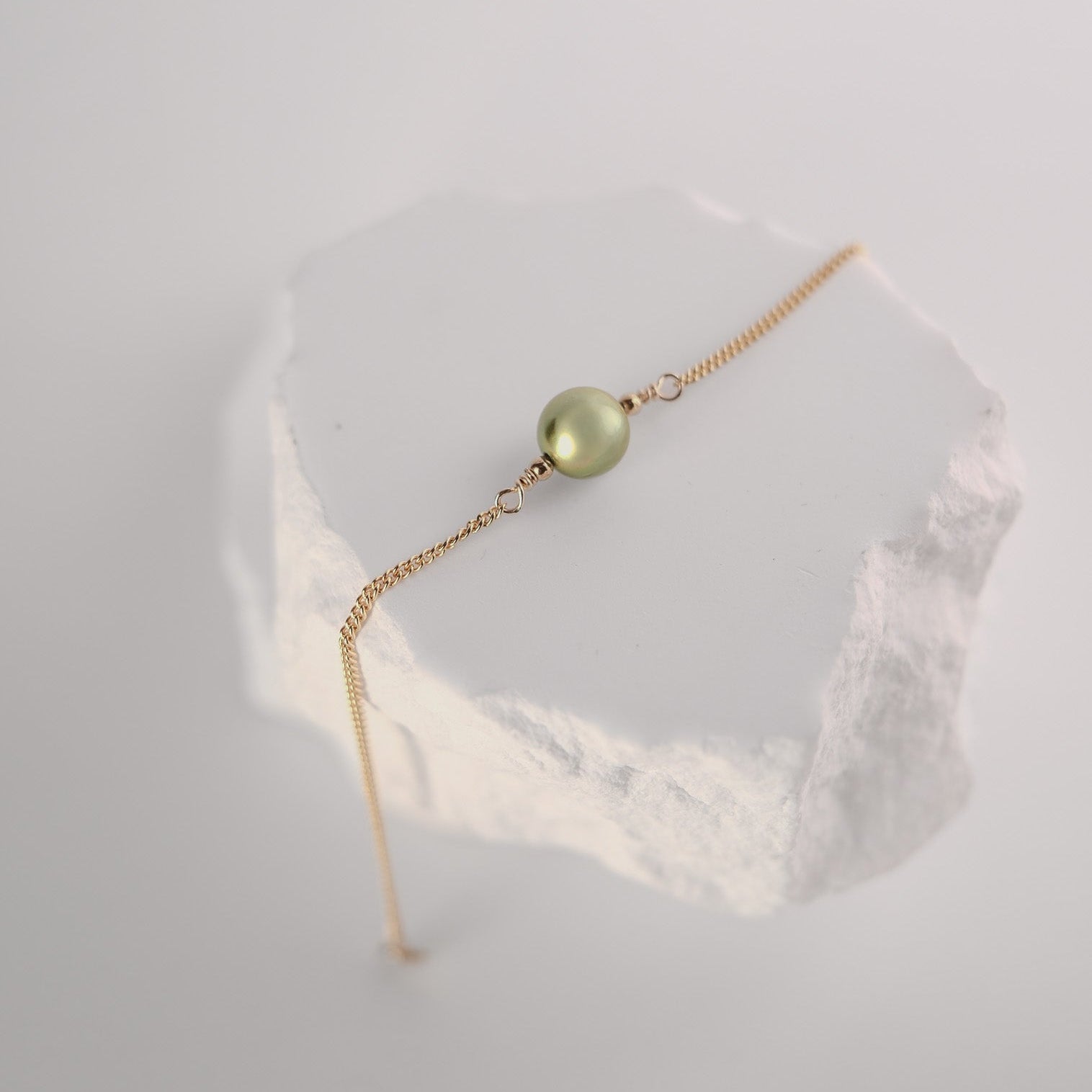 Floating Pistachio Tahitian Pearl Bracelet