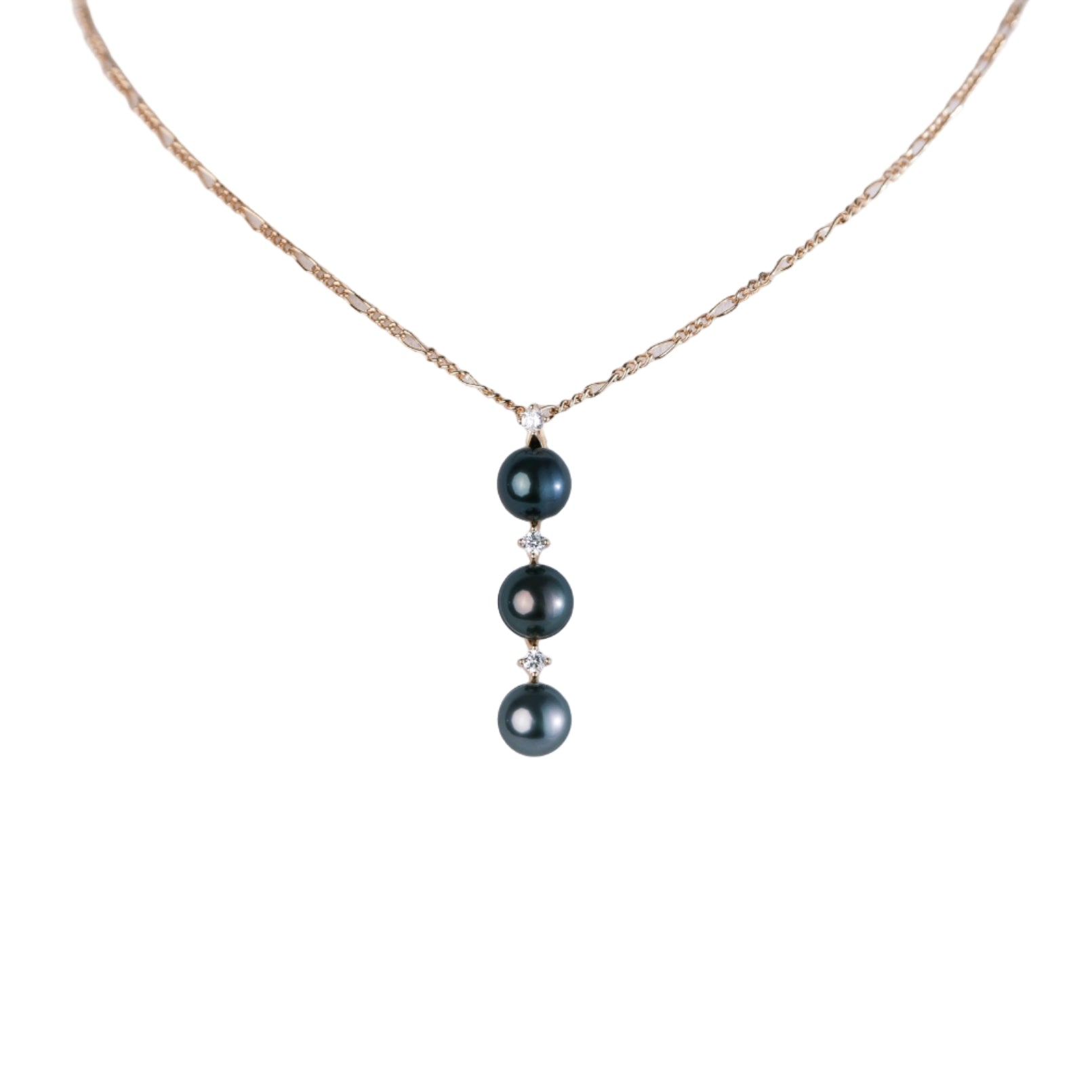 Pu'uwai Triple Tahitan Pearl Pendant Necklace