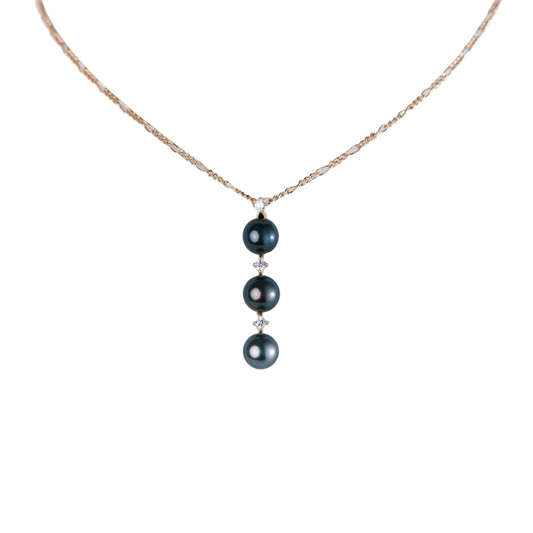 Tahitian Pearl Triple Pendant Necklace