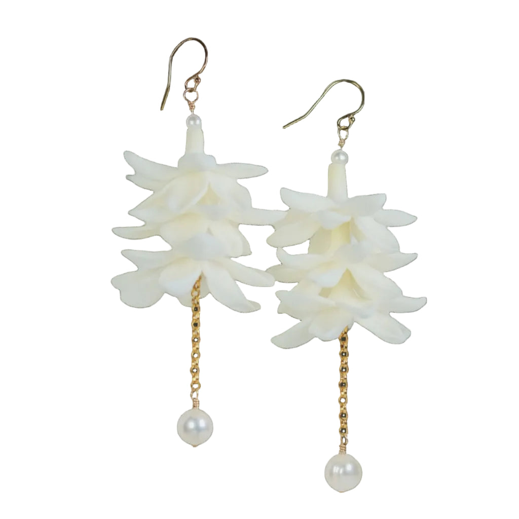 Pua Pikake Drop Down Earrings