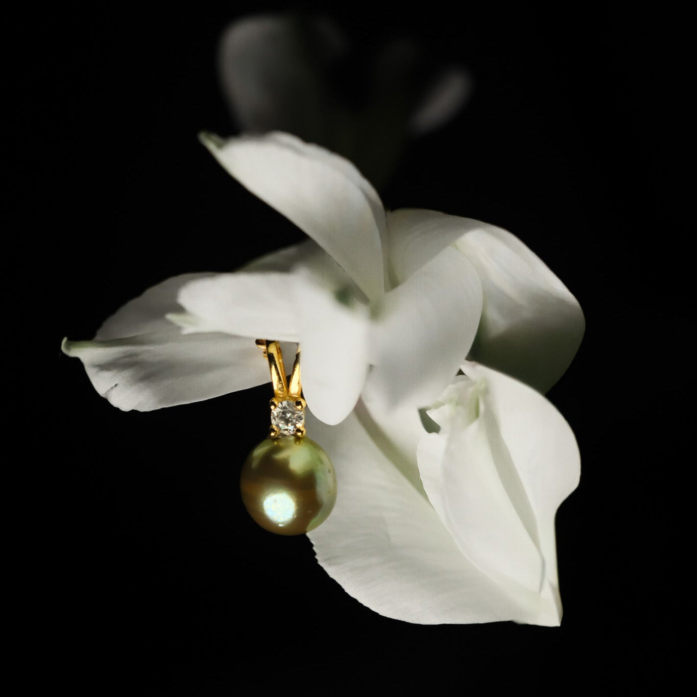 Kalani Pistachio Tahitian Pearl Necklace