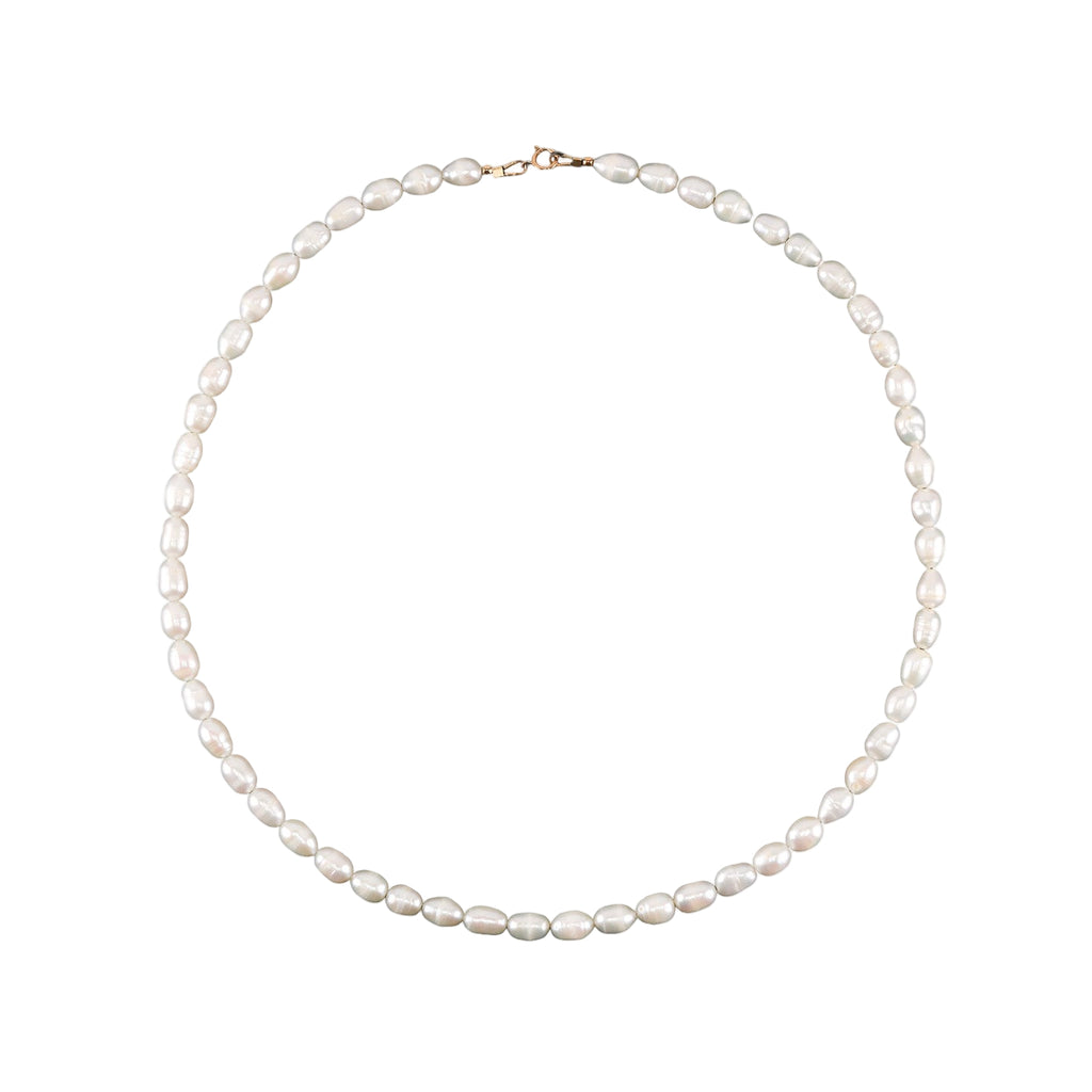 The Minimalist Baroque Rice Pearl Layering Choker Necklace